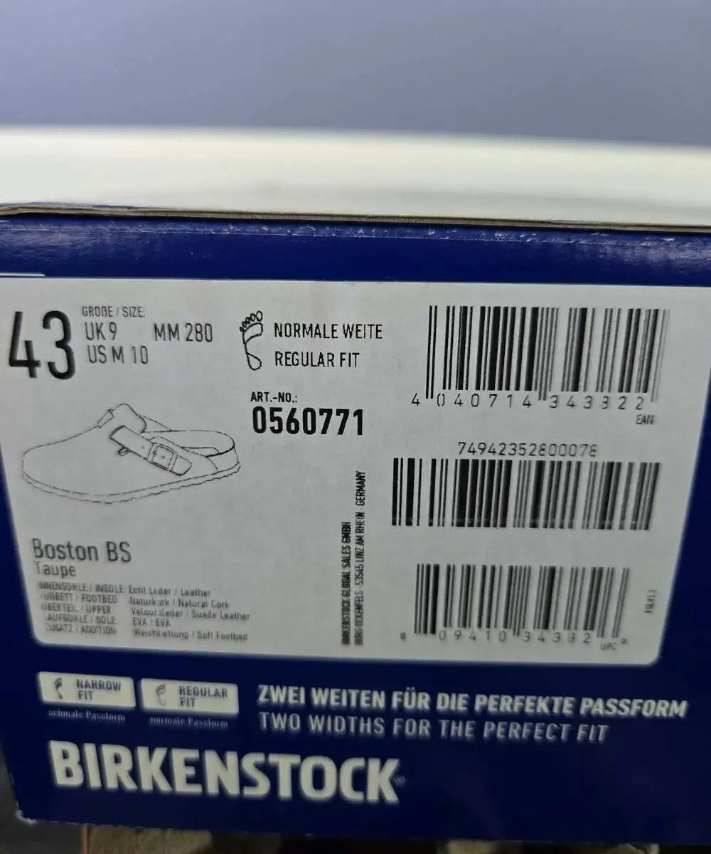 ** New BIRKENSTOCK Boston Soft Footbed Suede Leather Clogs Taupe 43